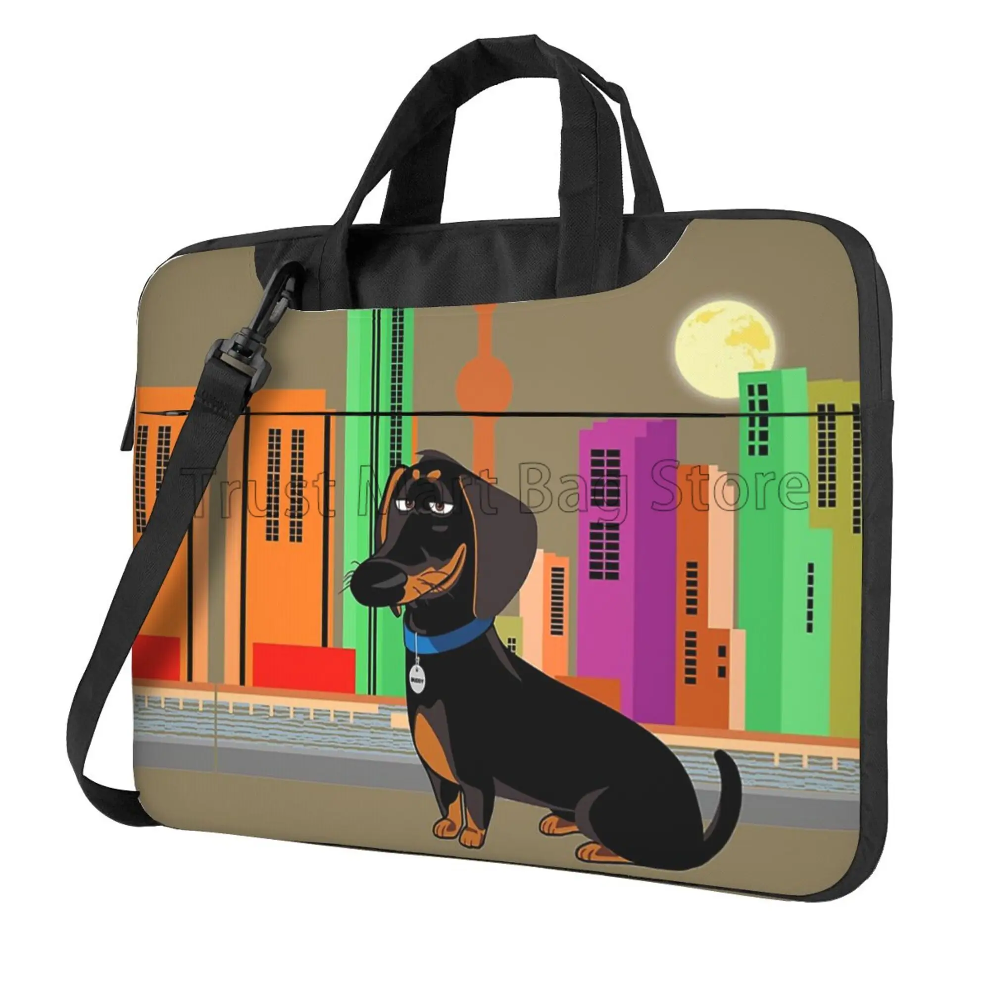 Laptop Backpack 15.6 - Urocze nadruk jamnika etui na torba