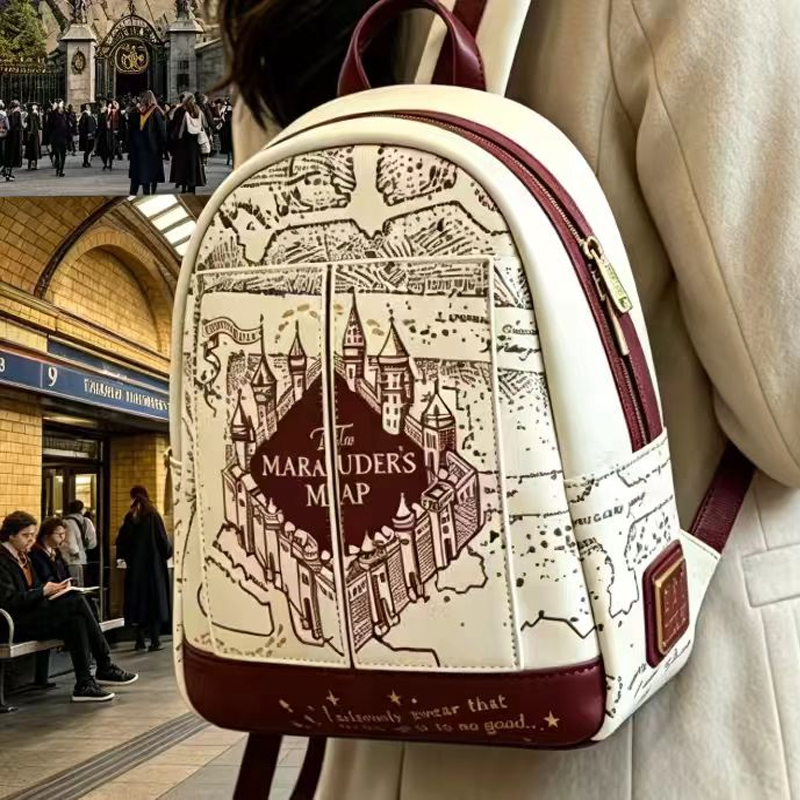 Mini Backpack Purse - Torba na ramię z nadrukiem mapy