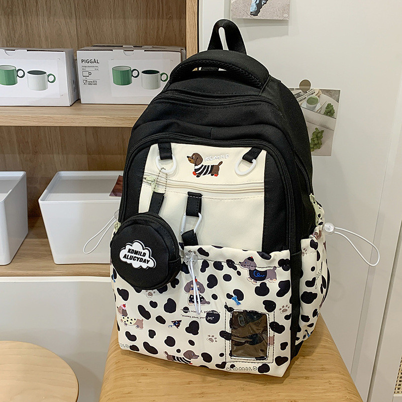 School Backpack Teen - Słodki plecak w stylu college, łączony