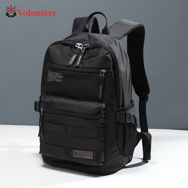 Canvas Backpack Casual - Plecak męski VOLUNTEER, wodoodporny, z tkaniny