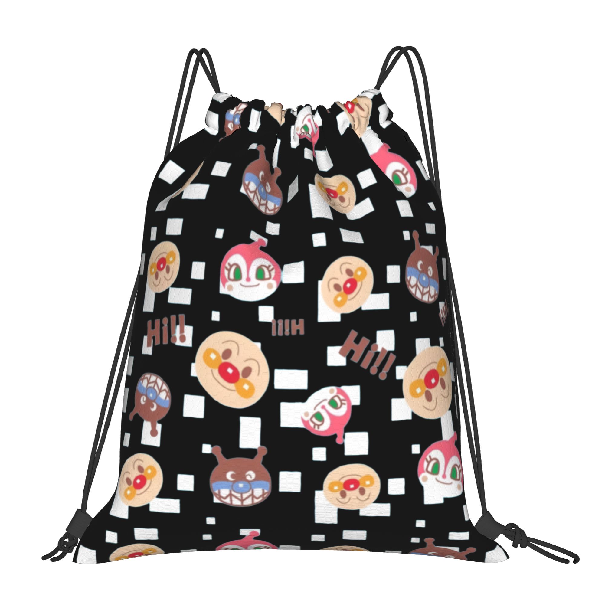 Drawstring Gym Bag - Personalizowane plecaki ze sznurkiem Anpanman dla