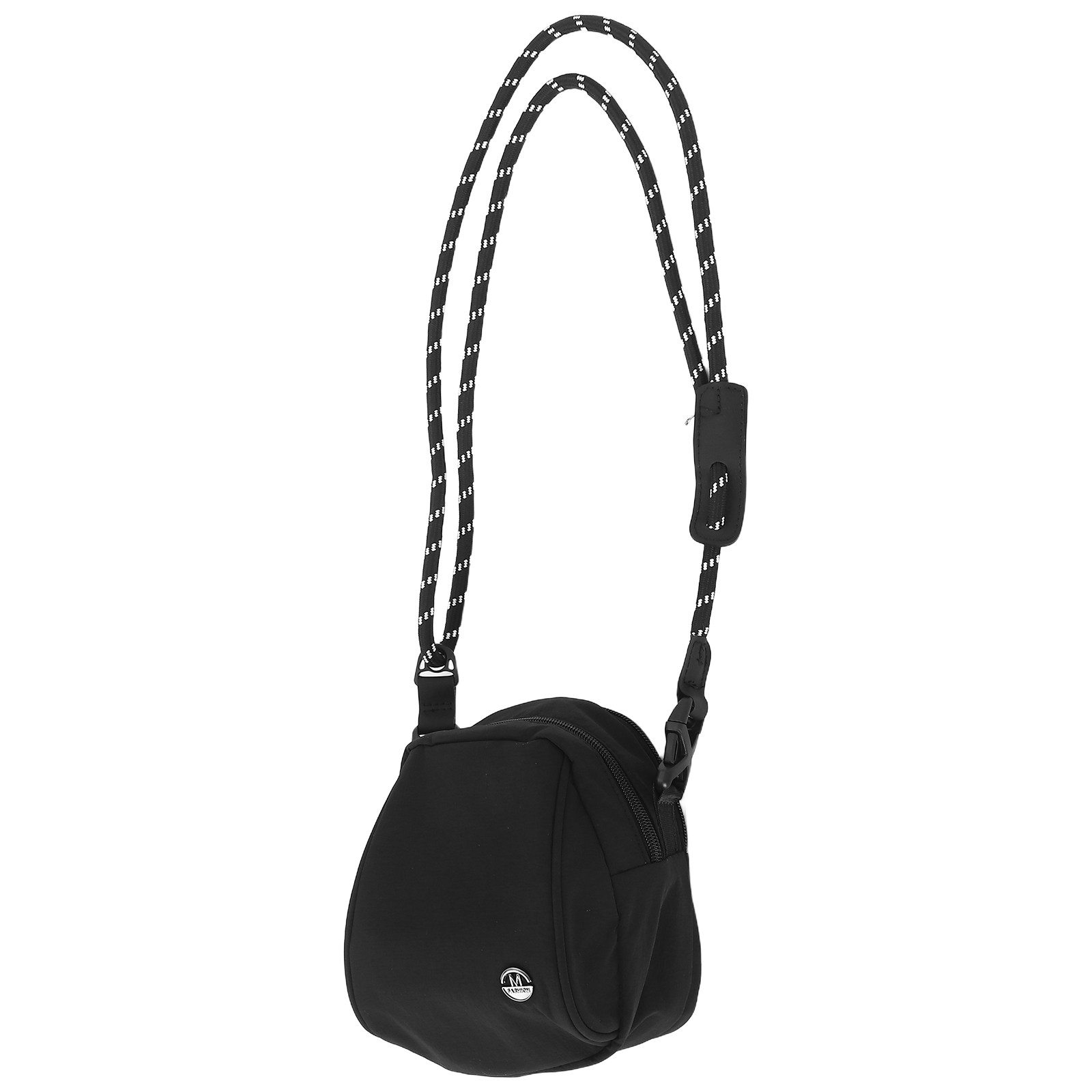 Mini Backpack Purse - Lekka czarna torba typu shell, listonoszka