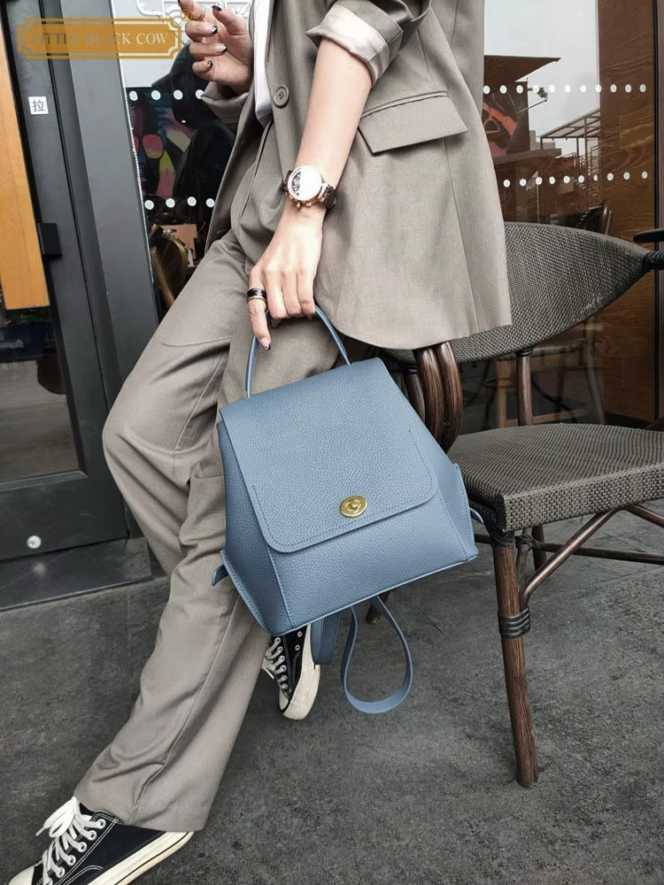Leather Backpack Vintage - Plecak z prawdziwej skóry damski moda