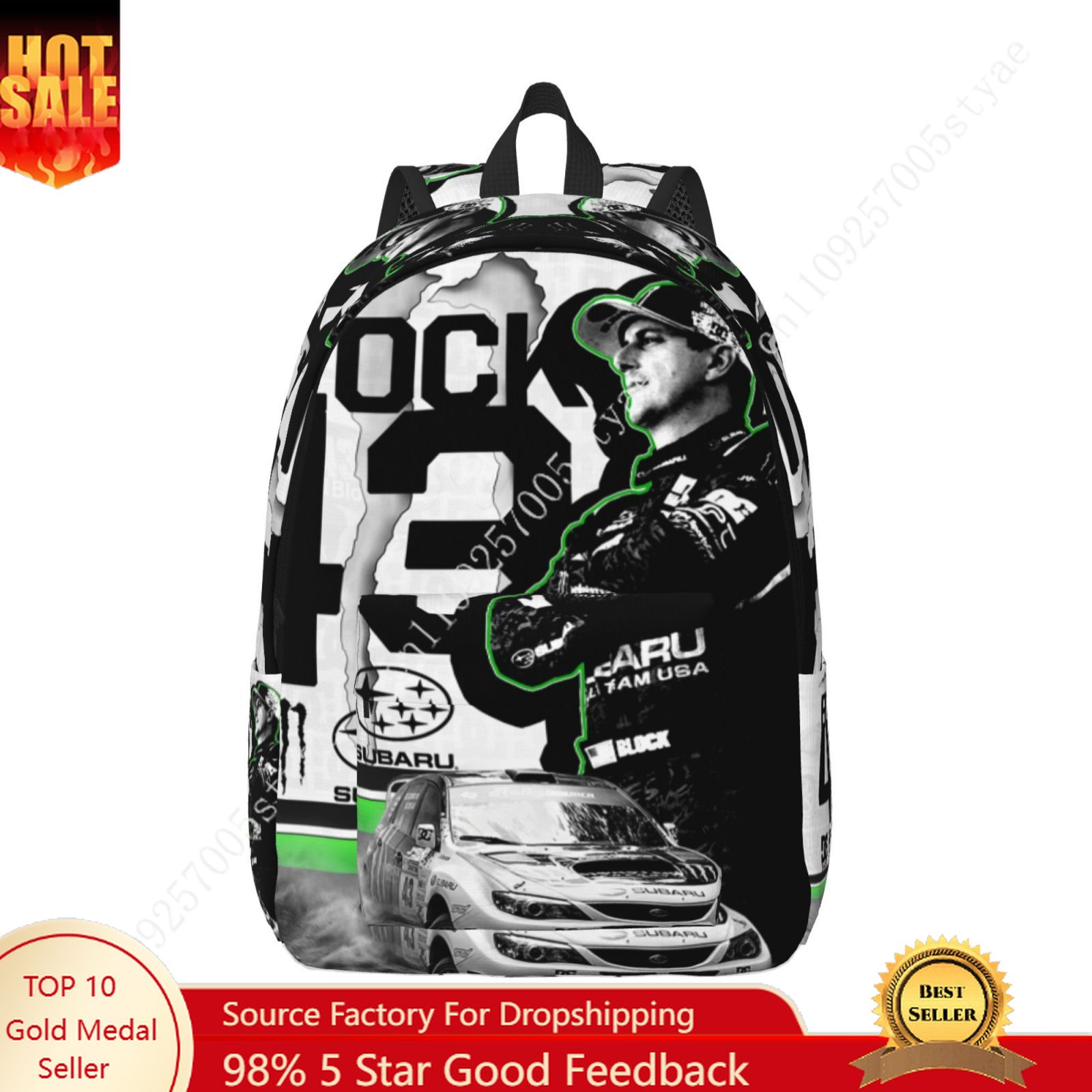 Canvas Backpack Casual - Plecak Ken Block 43 Custom Canvas,