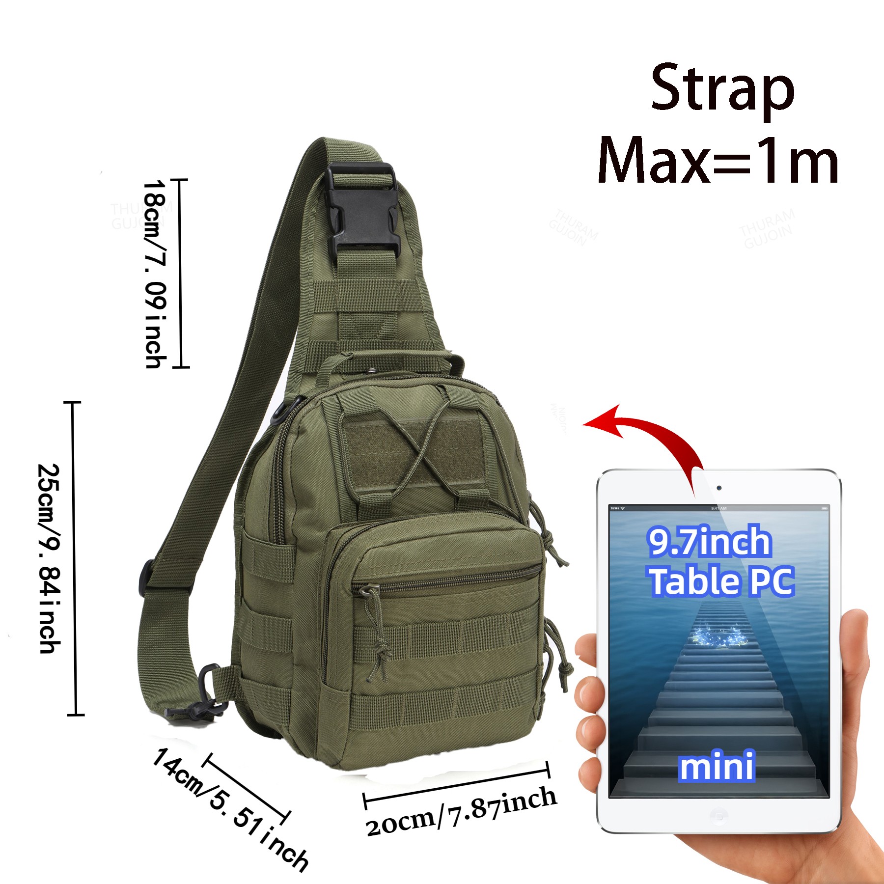 THURAM Outdoor Tactical Bag Ba – Sling Backpack Shoulder recenzja i cena