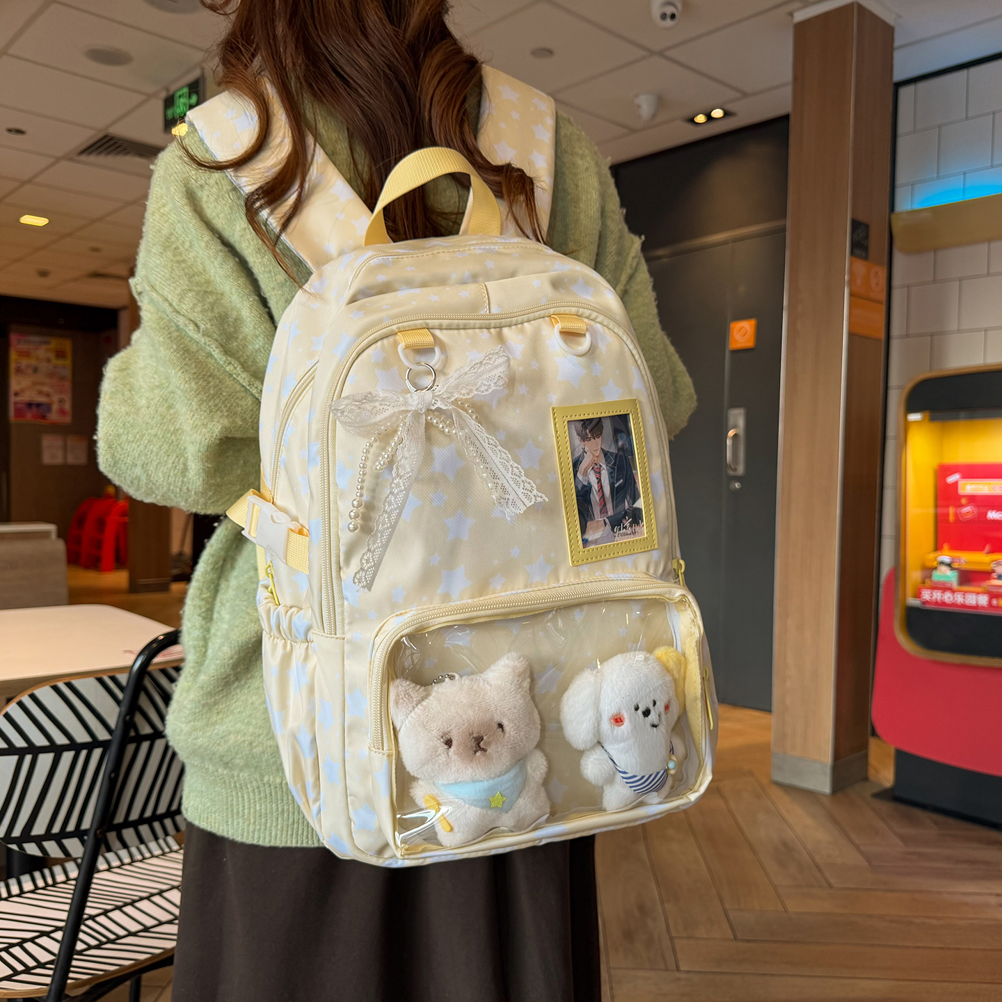 Damski plecak z nadrukiem gwia – Canvas Backpack Casual recenzja i cena