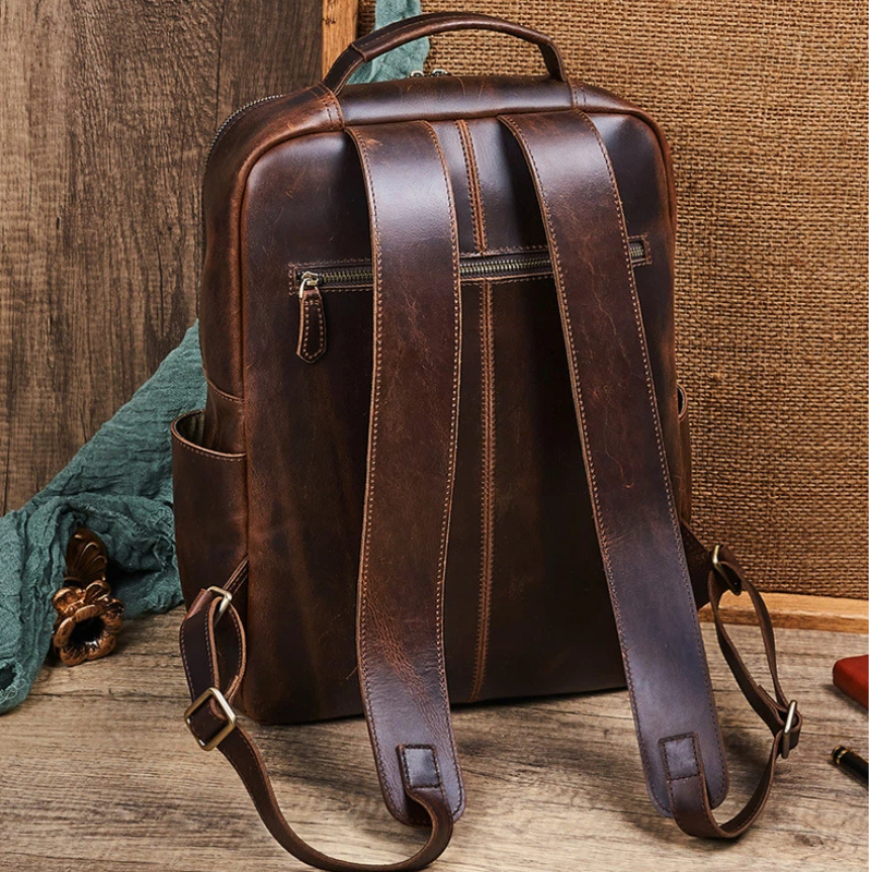 Męski plecak na laptopa z wosk – Leather Backpack Vintage recenzja i cena
