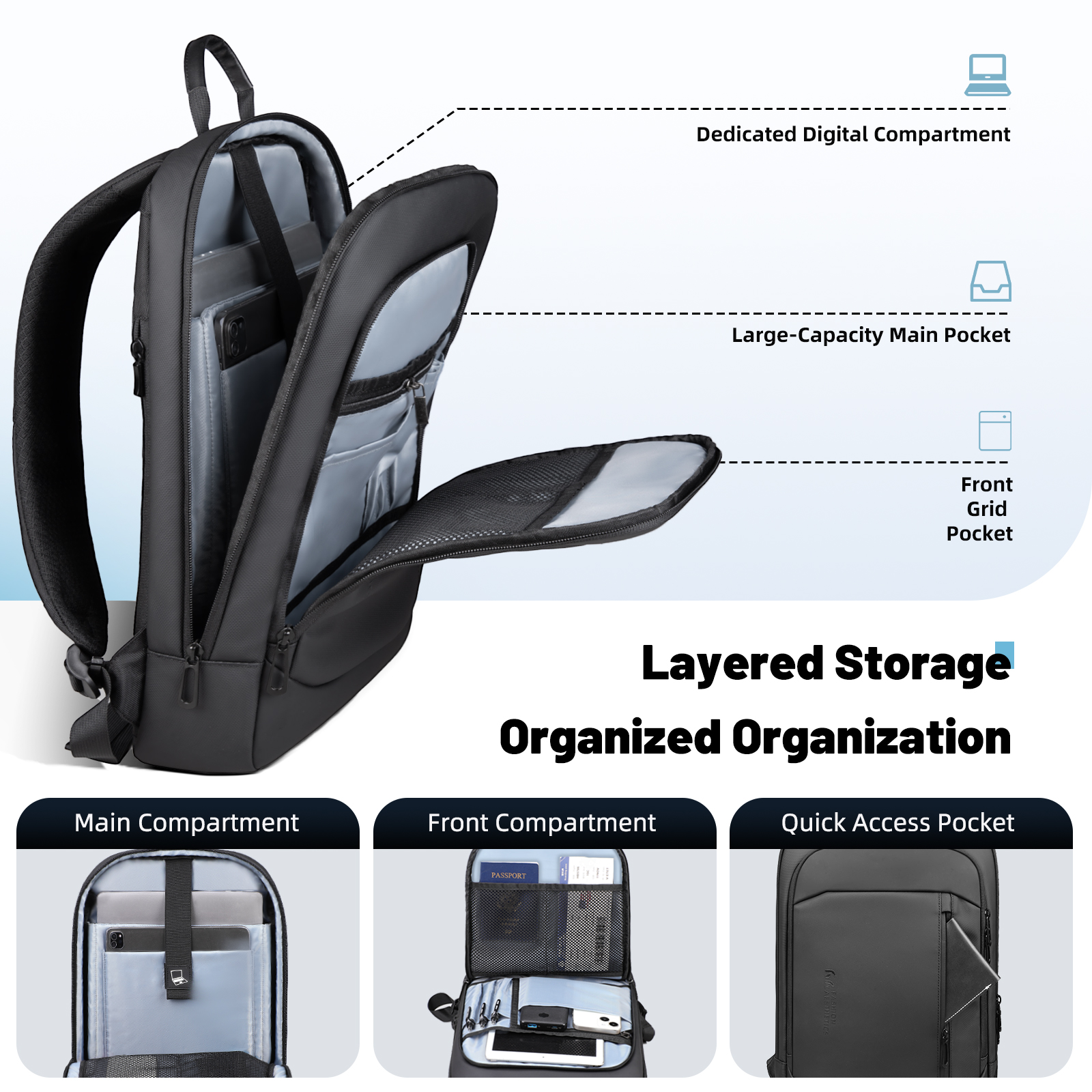 Lekki męski plecak biznesowy H – Laptop Backpack 15.6 recenzja i cena