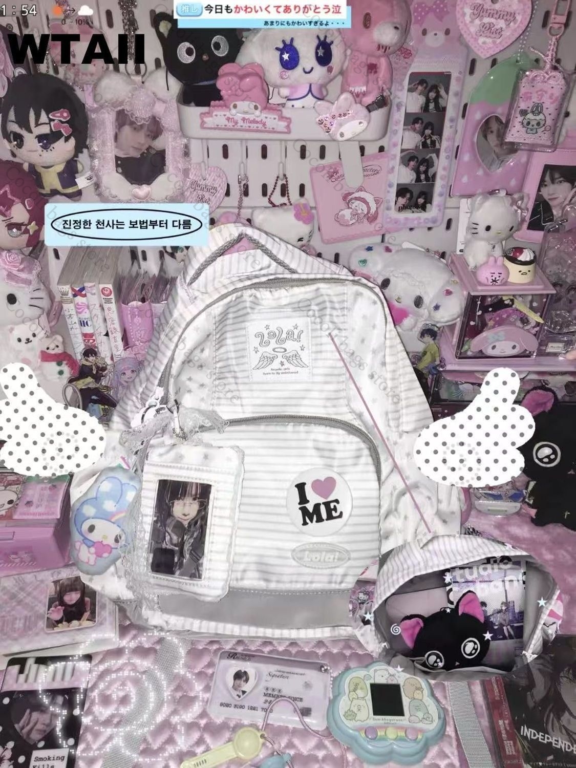 Plecak w paski z dekoracją w k – Canvas Backpack Casual recenzja i cena
