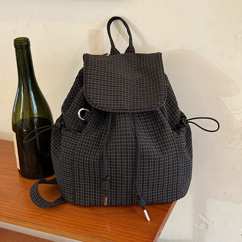 Plecak na laptopa w kratę, lek – Canvas Backpack Casual recenzja i cena
