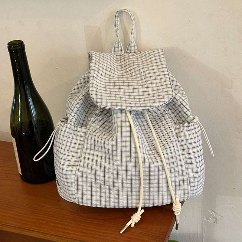 Plecak na laptopa w kratę, lek – Canvas Backpack Casual recenzja i cena
