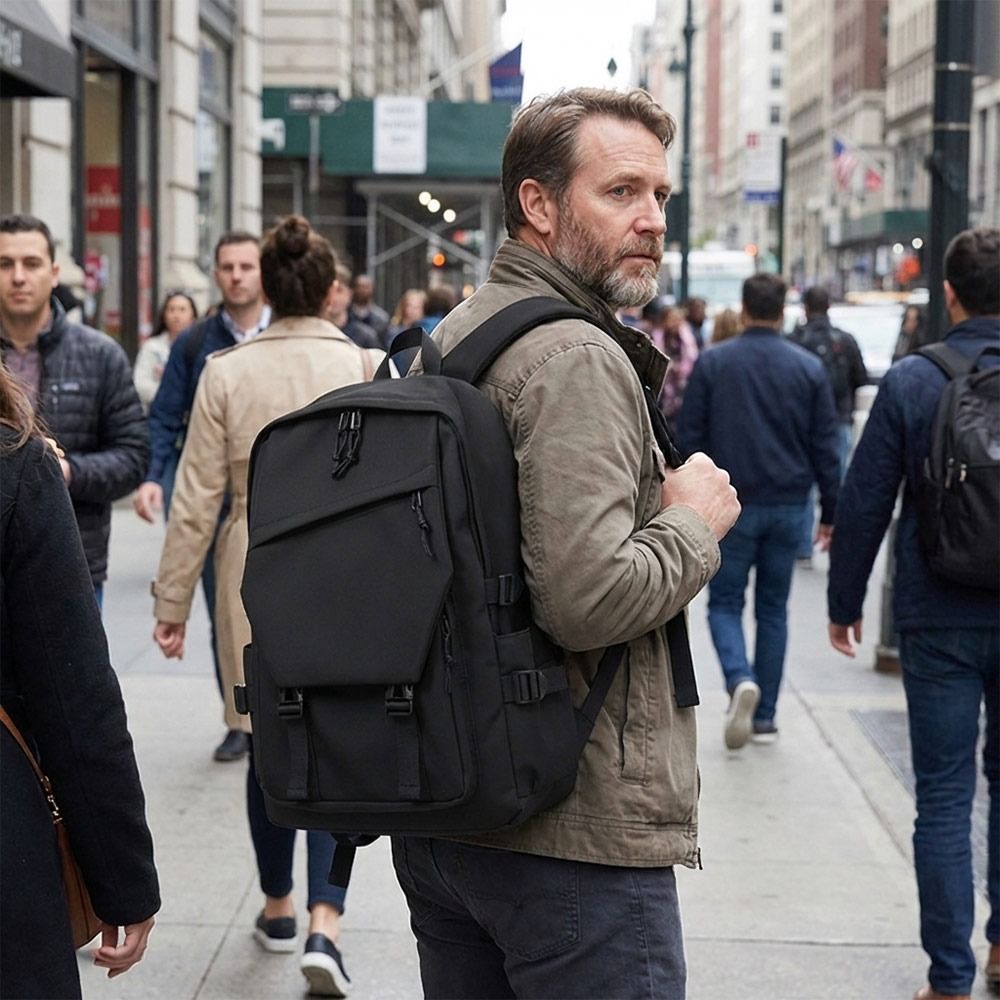 Modny męski plecak biznesowy,  – Canvas Backpack Casual recenzja i cena