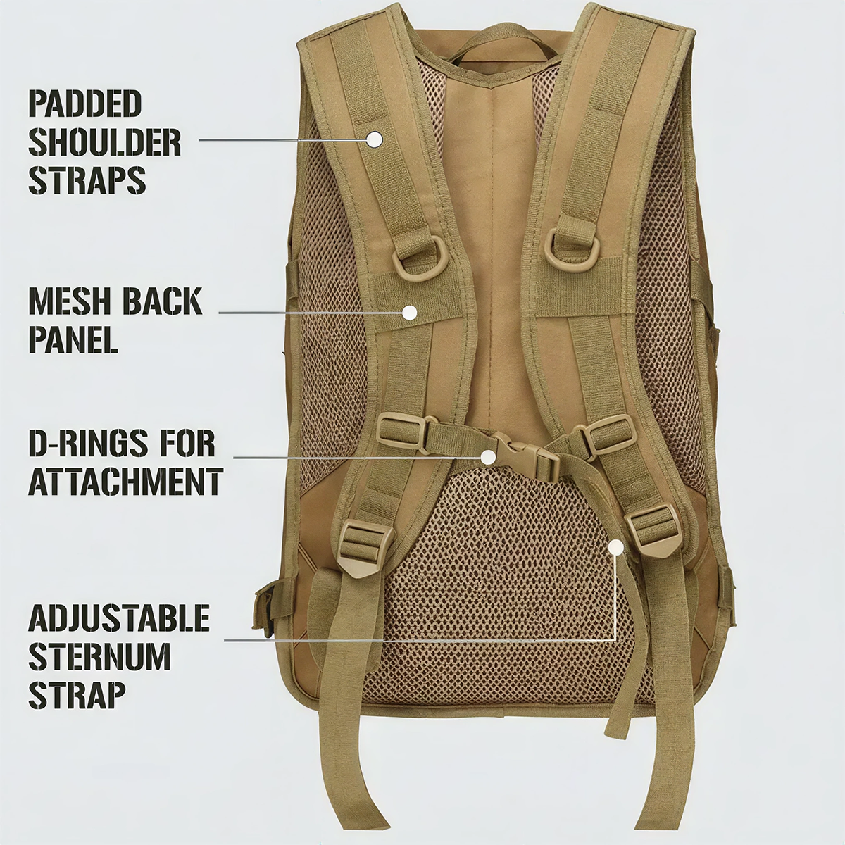 Plecak treningowy 35L dla mężc – Rucksack Military Style recenzja i cena