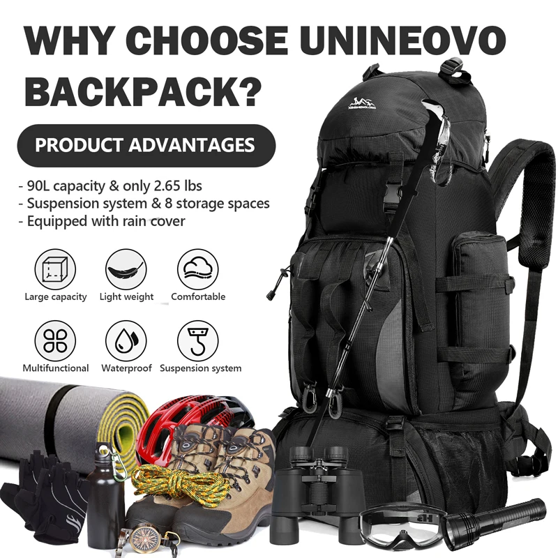 Duży plecak turystyczny 90L, w – Rucksack Military Style recenzja i cena
