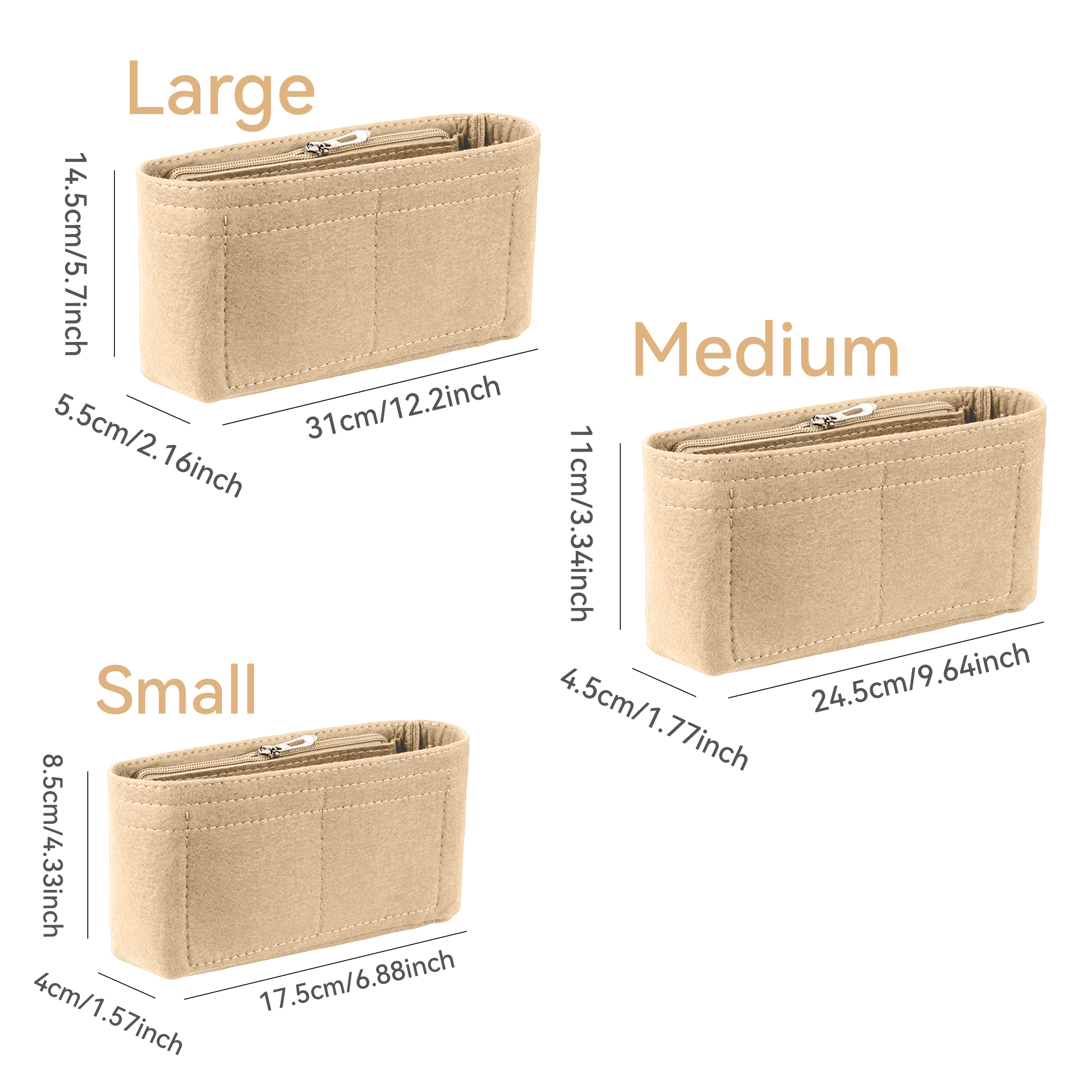 Organizer do torebki z filcu,  – Backpack Insert Organizer recenzja i cena