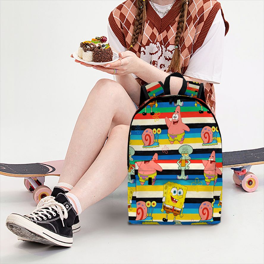 Plecak w paski z motywem Spong – School Backpack Teen recenzja i cena