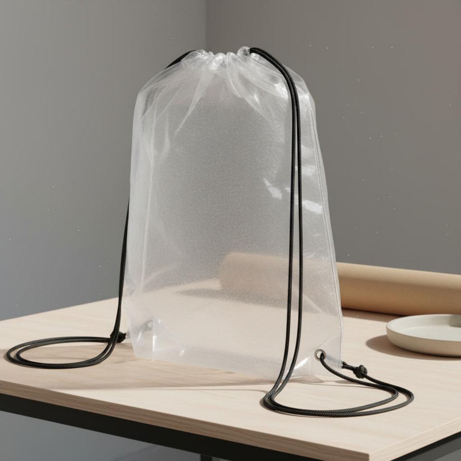 Przezroczysty plecak ze sznurk – Drawstring Gym Bag recenzja i cena