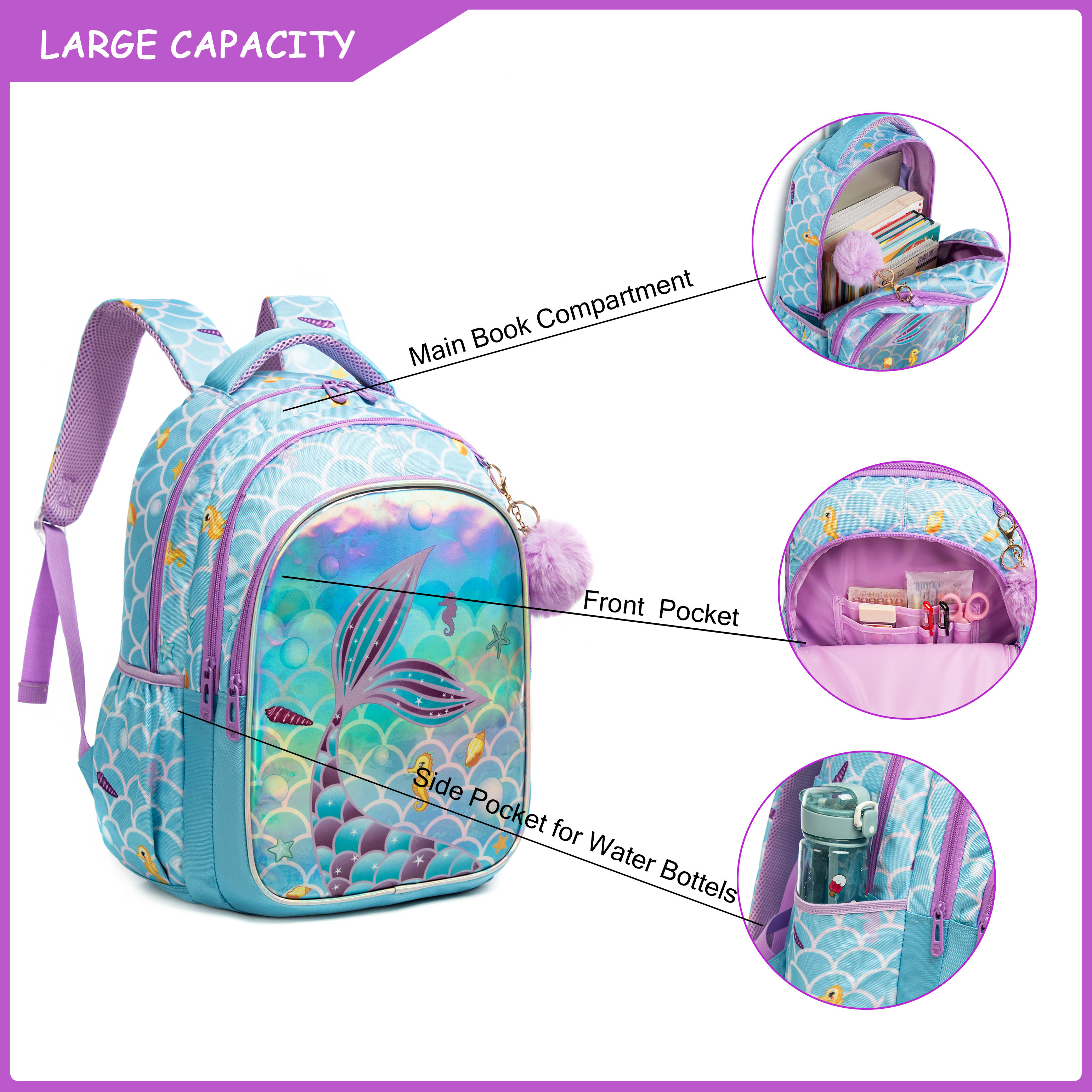 Meetbelify Śliczne niebieskie  – School Backpack Teen recenzja i cena