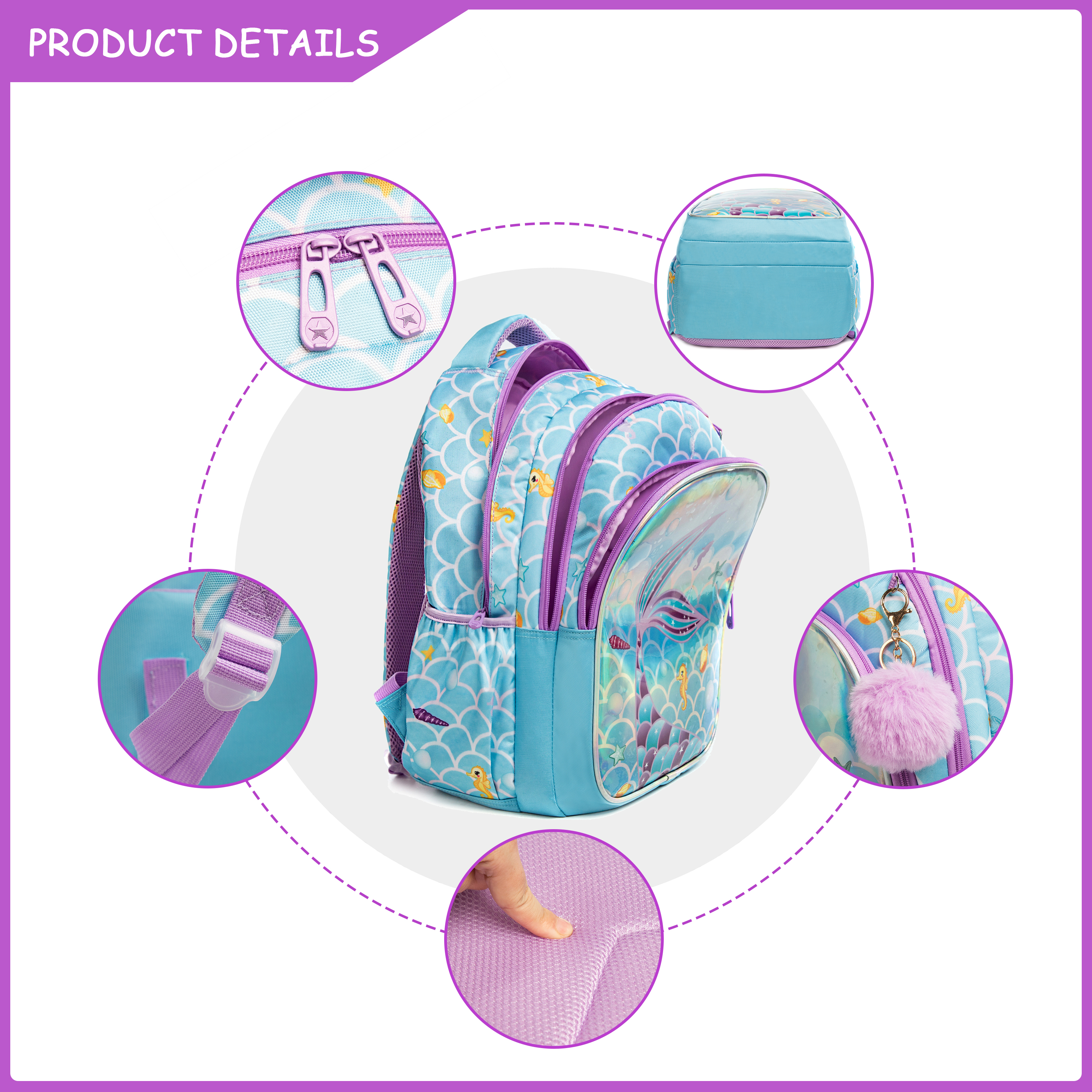 Meetbelify Śliczne niebieskie  – School Backpack Teen recenzja i cena