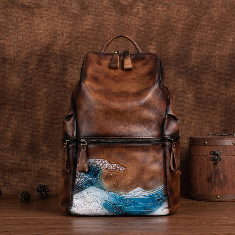 Oryginalne prawdziwe miękkie s – Leather Backpack Vintage recenzja i cena